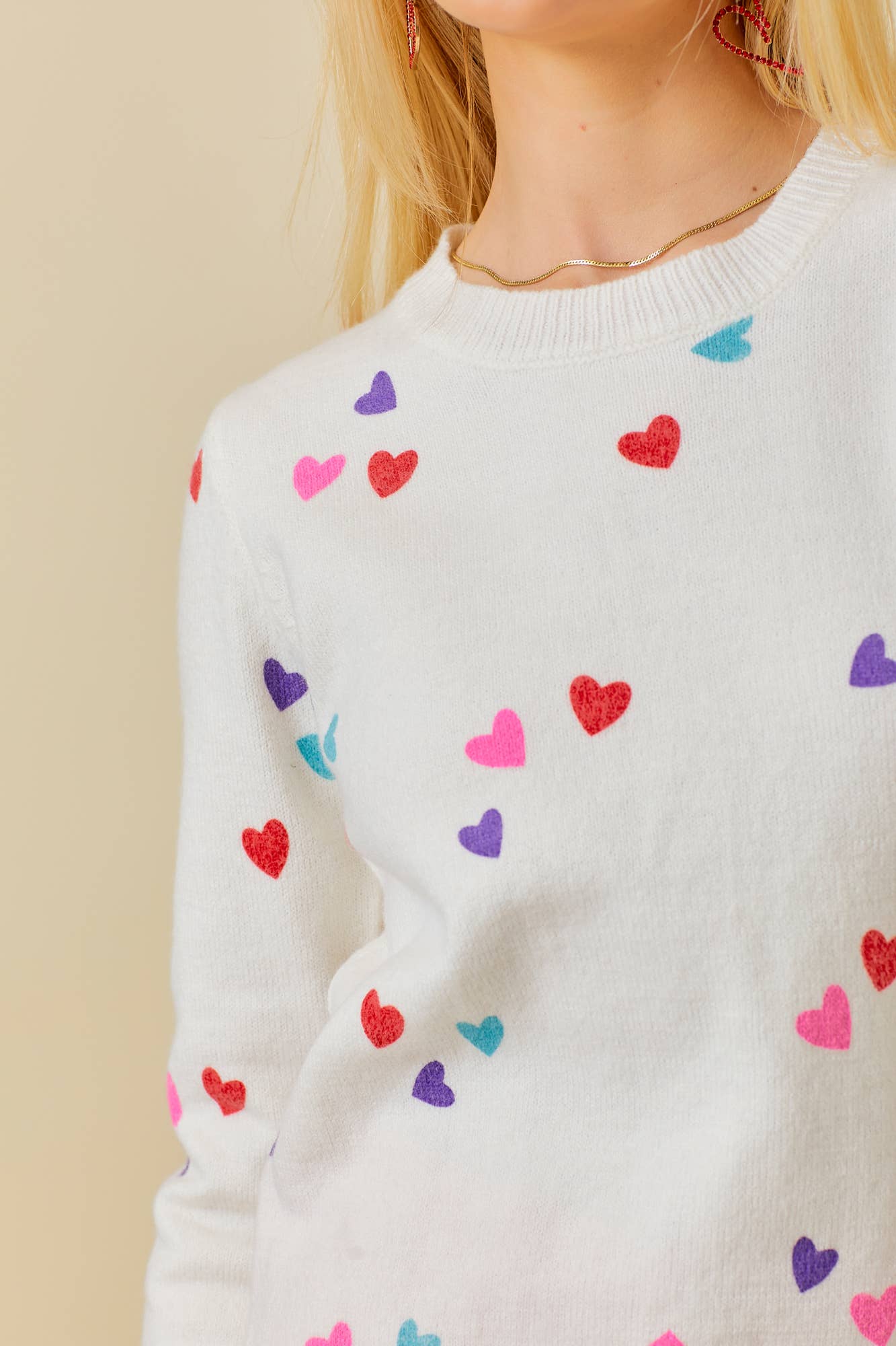 Heart Print Valentine Sweater