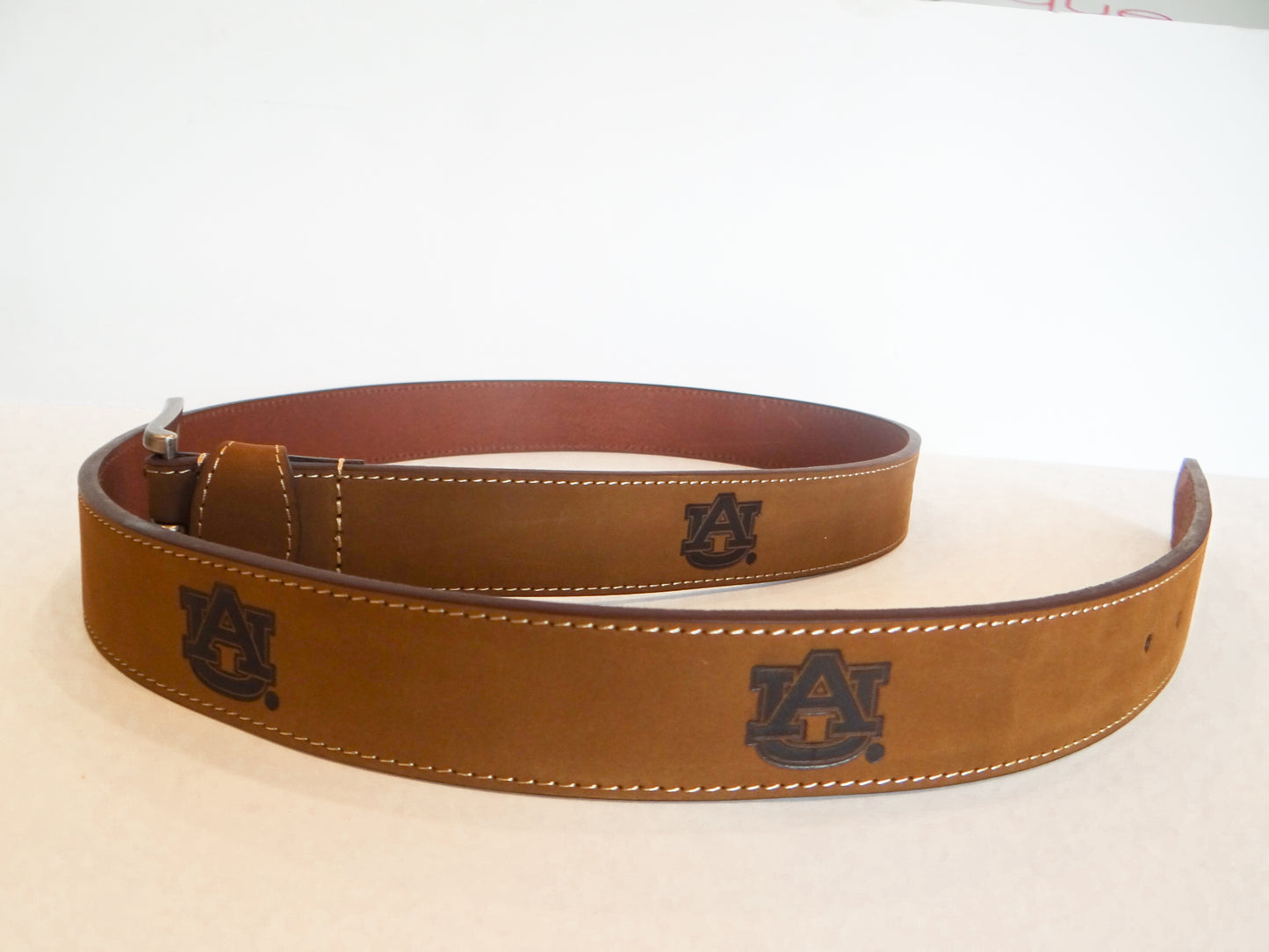 Auburn Leather Embossed Belt