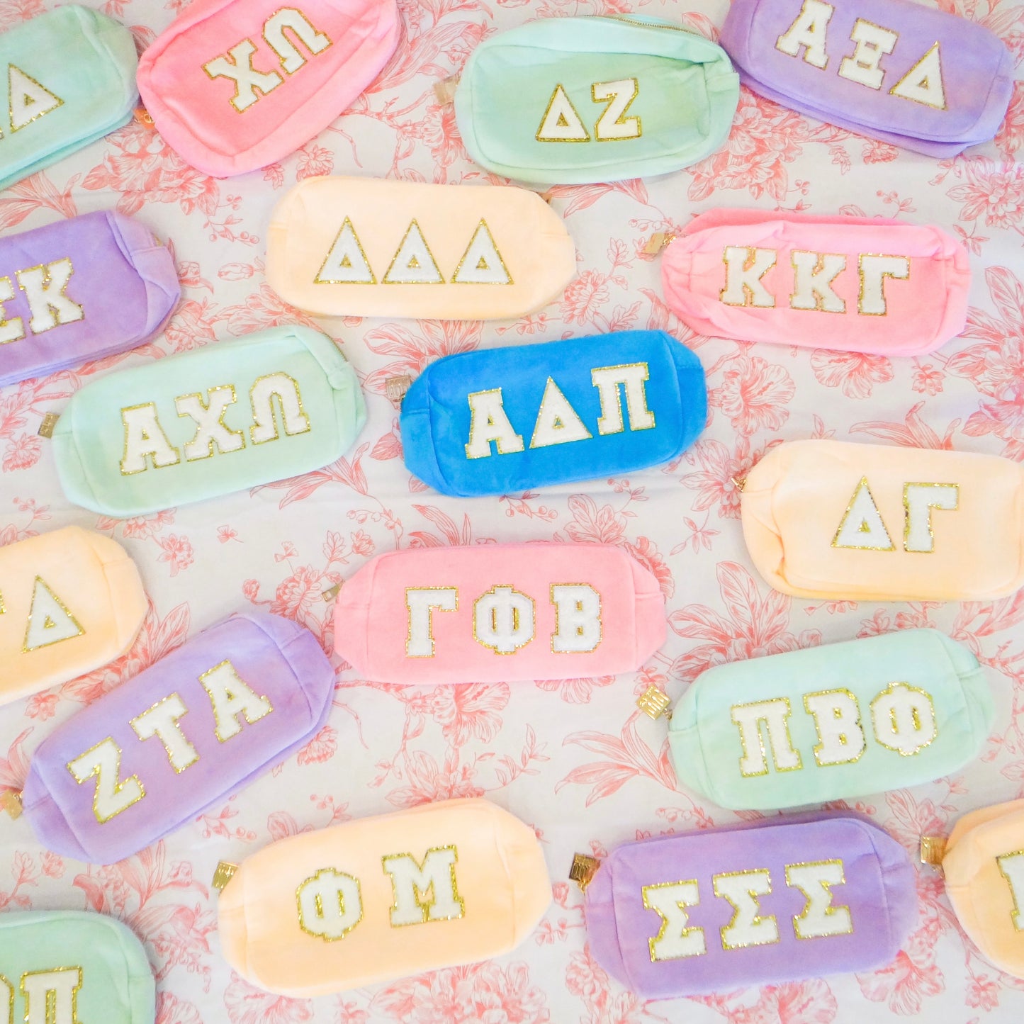 Sorority Patch Cosmetic Bag