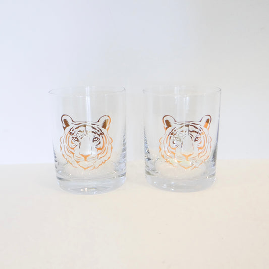 Tiger Rocks Glass Set of 2