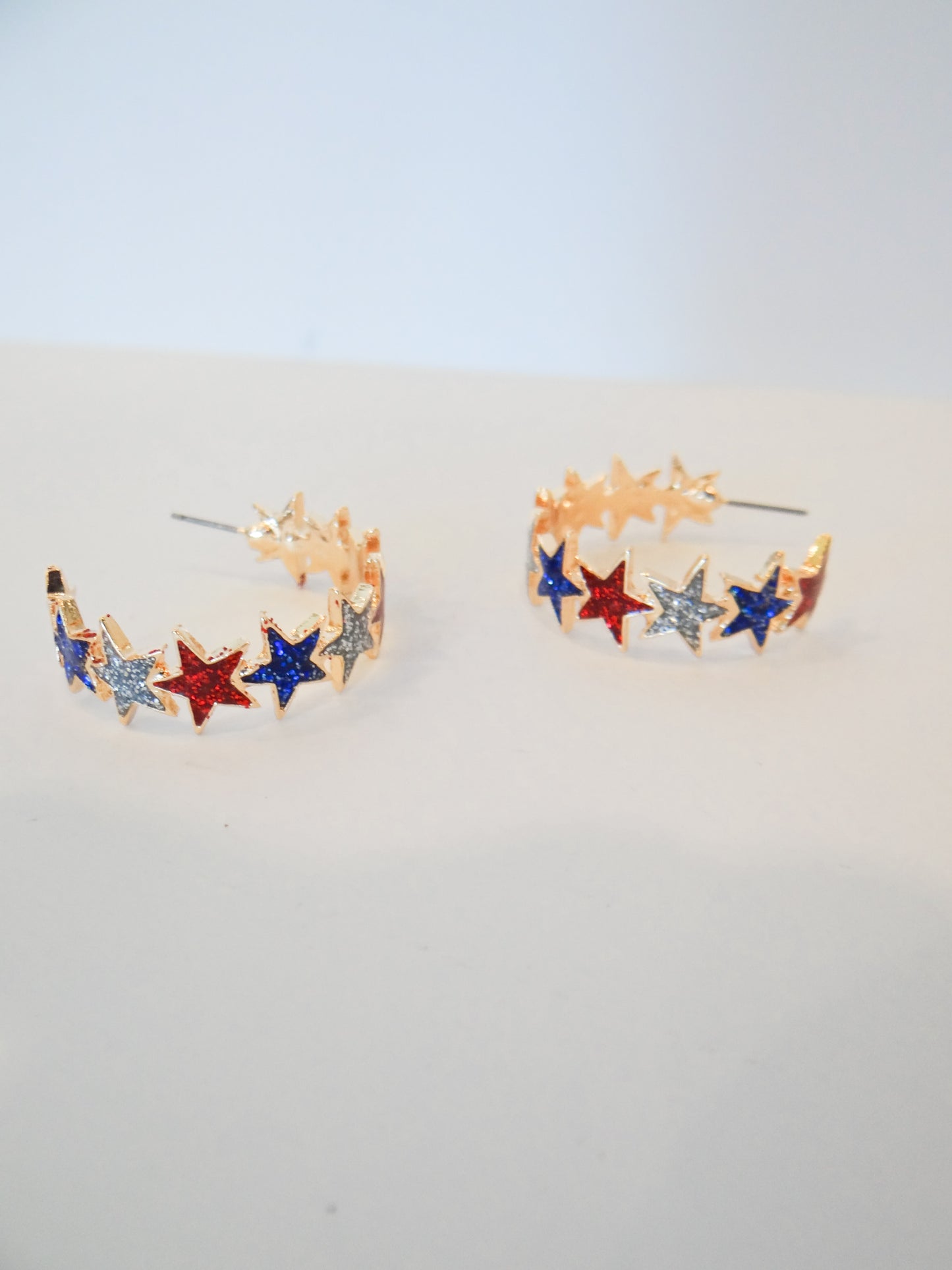 Star Spangled Glitter Hoops