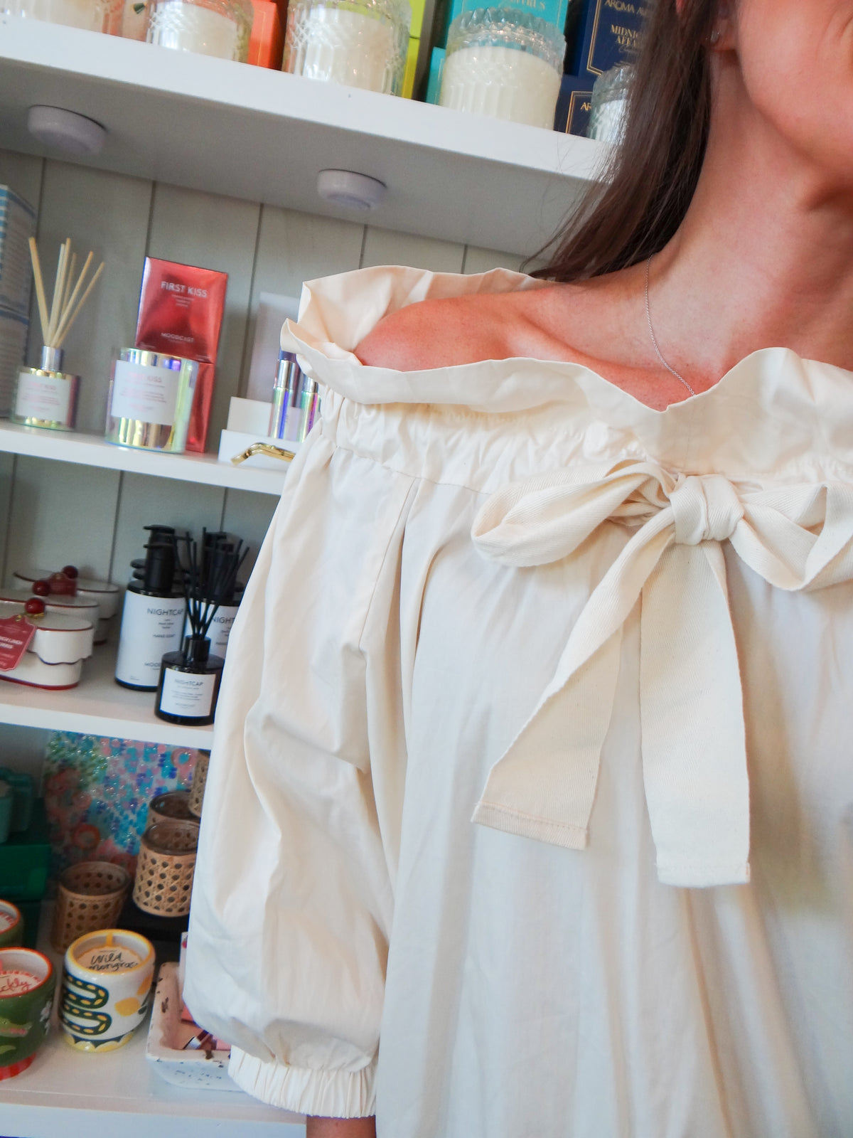 Vanilla Ruffle Top