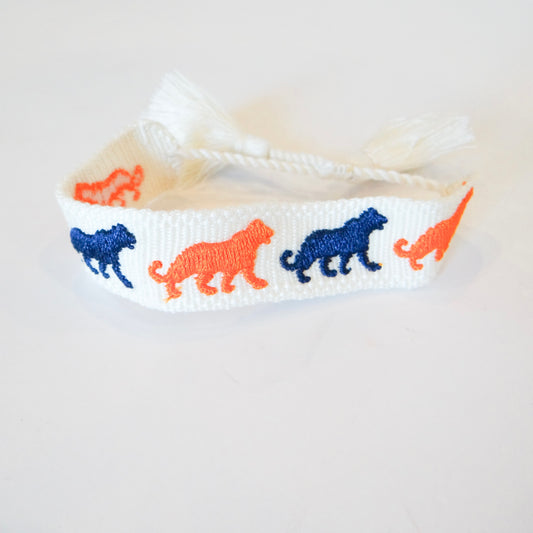 Navy and Orange Tigers Bracelet