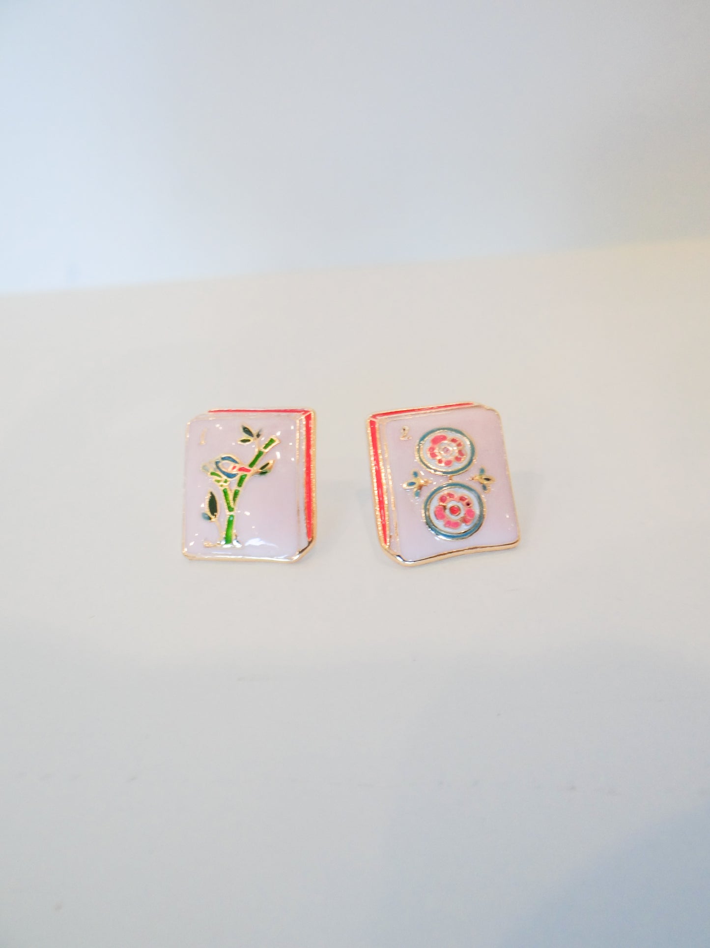 Mahjong Tile Stud Earrings