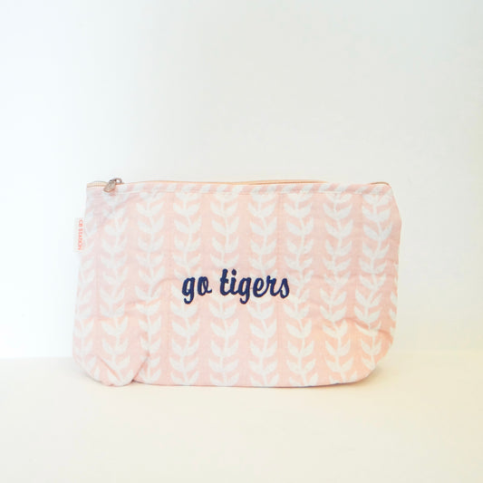 Powder Pink Tigers Pouch