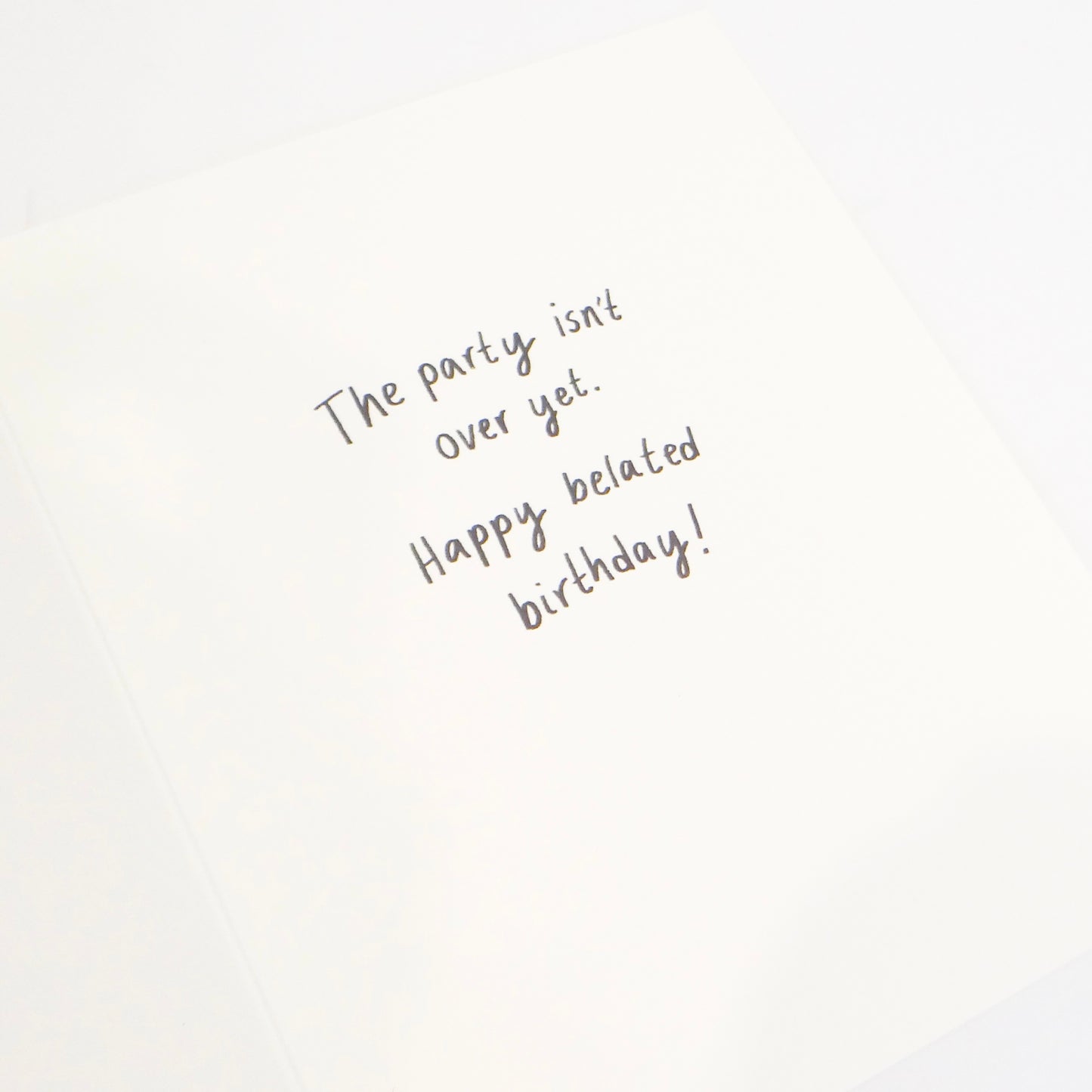 Belated Birthday Card