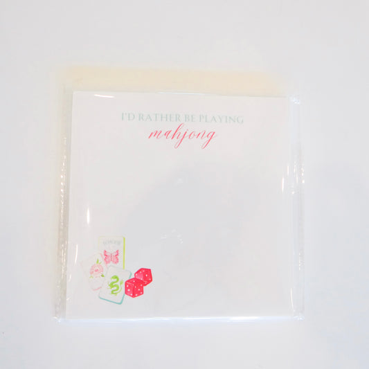 Rather Play Mahj Notepad