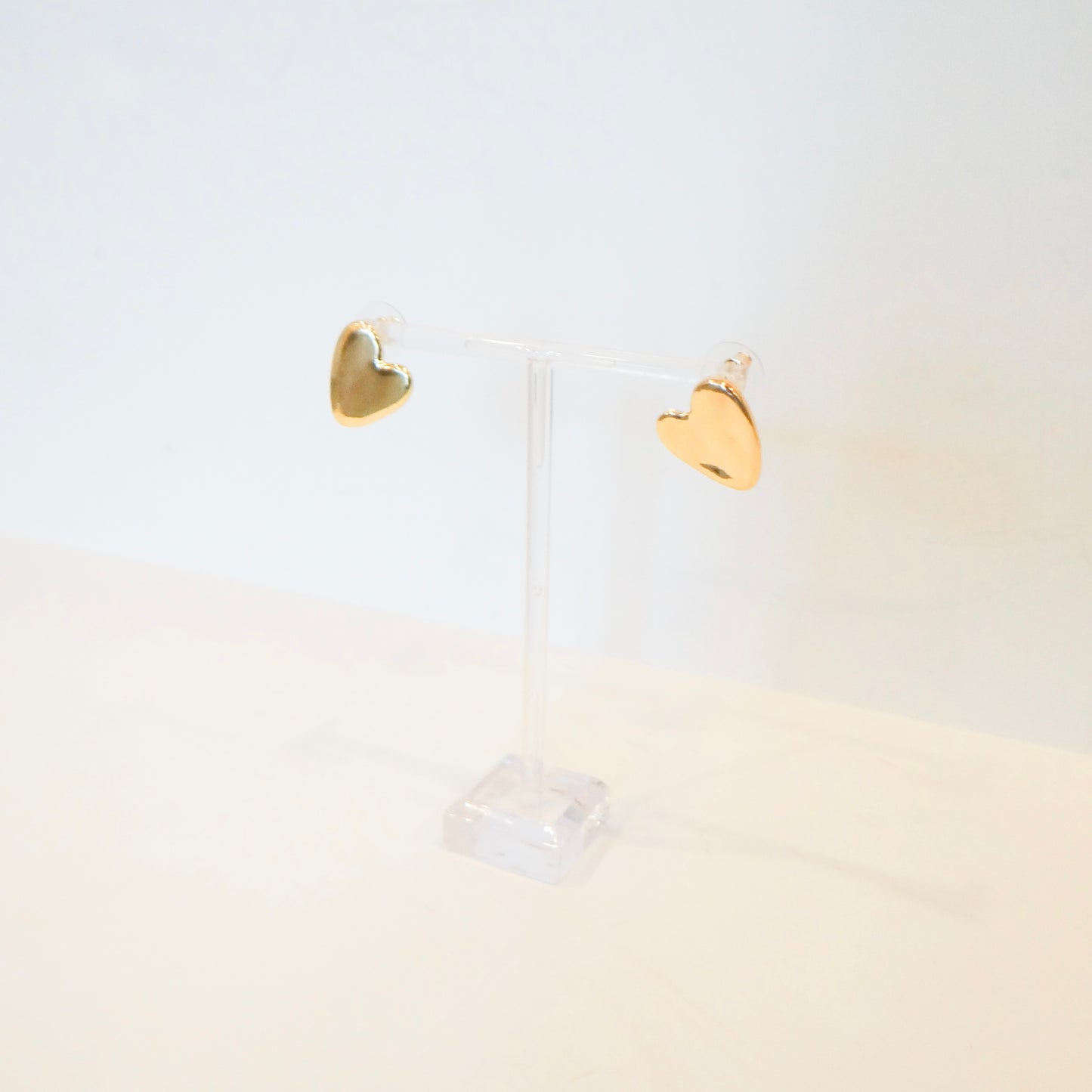 Hammered Heart Studs