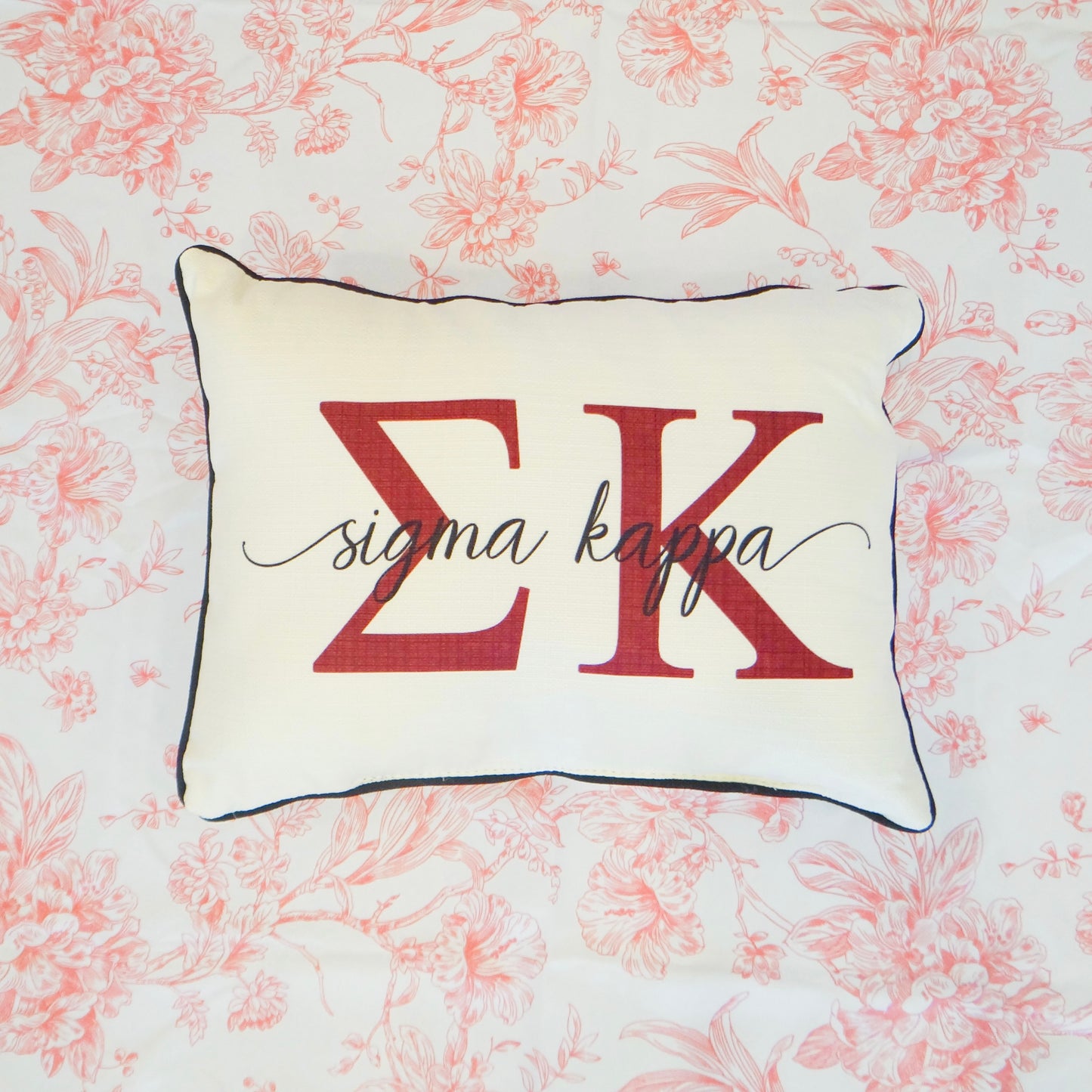 Sorority Letter Overlap Pillow