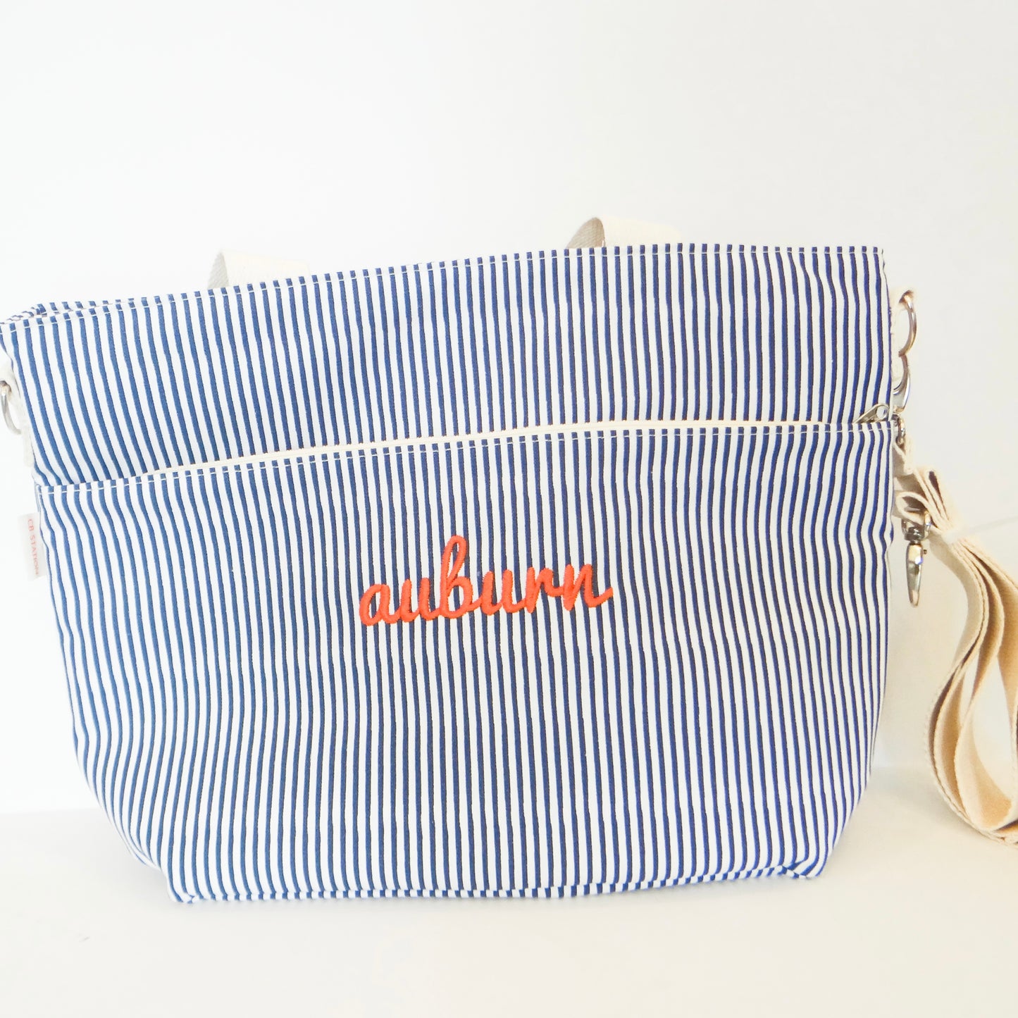Striped Cooler Tote