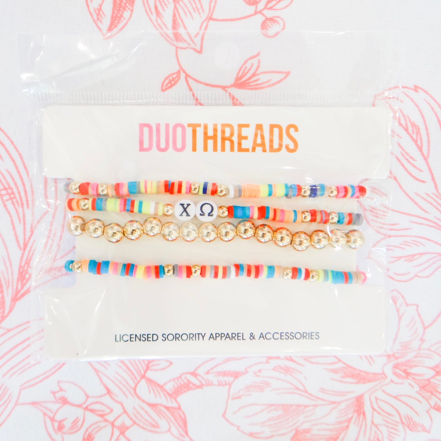 Sorority Beaded Stack Bracelet Set