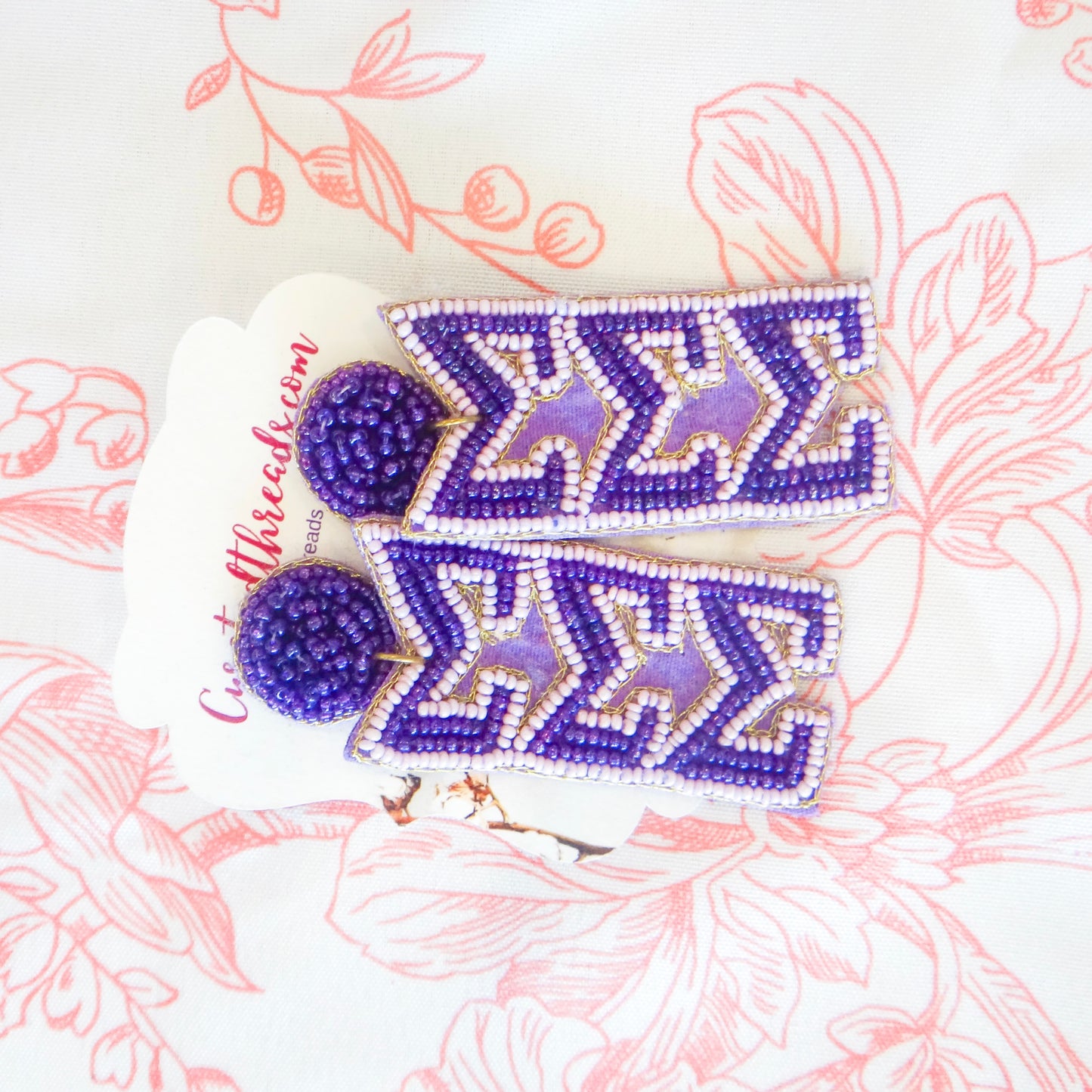 Beaded Sisterhood Sorority Earrings