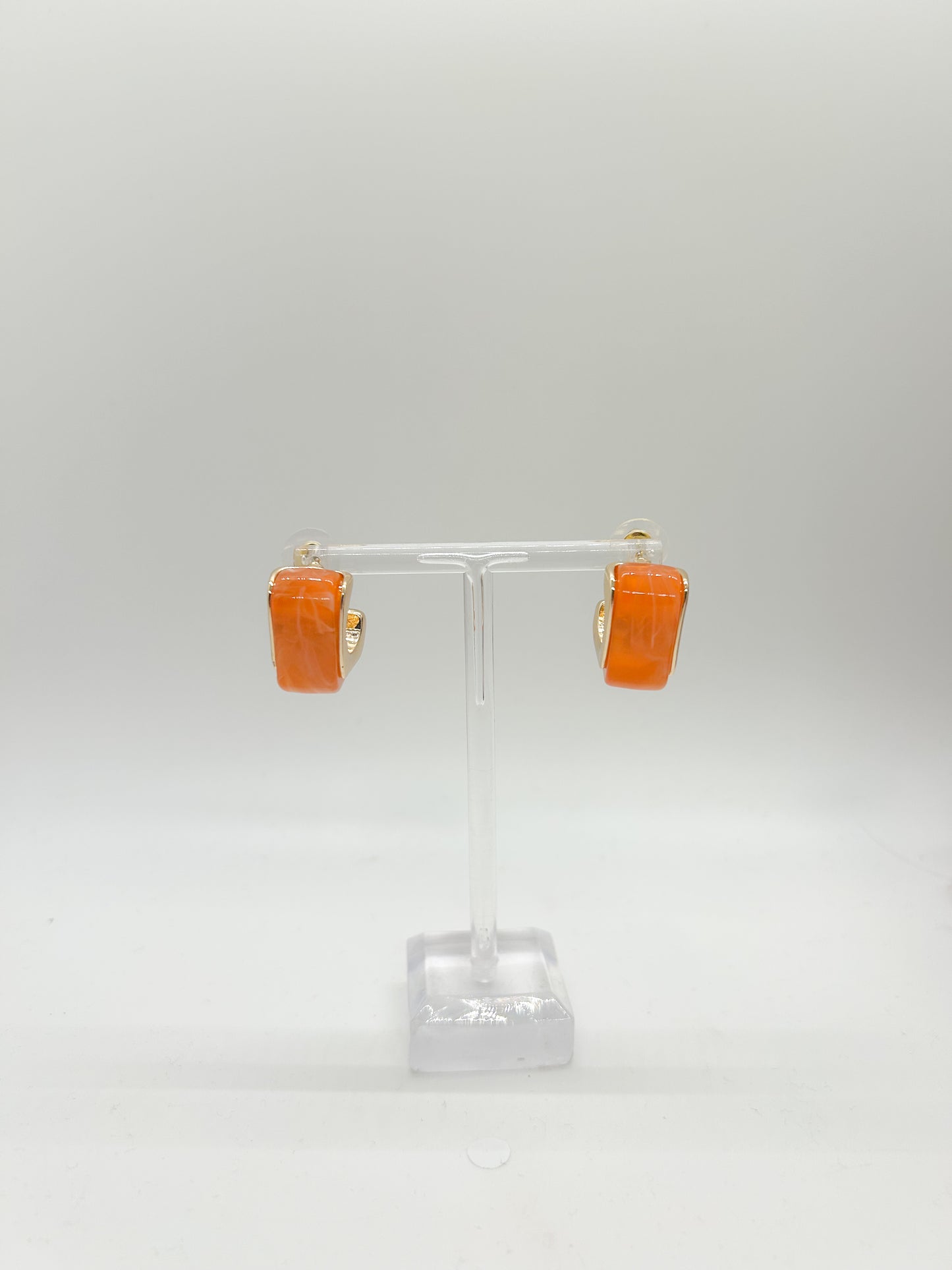 Orange Quartz Hoops