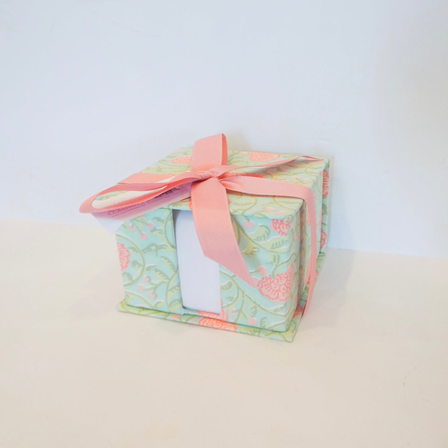 Floral Block Print Notepad & Pencil