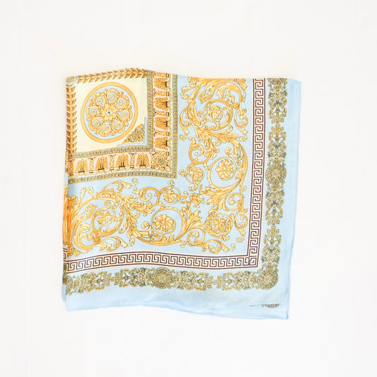 Floral Greek Key Scarf