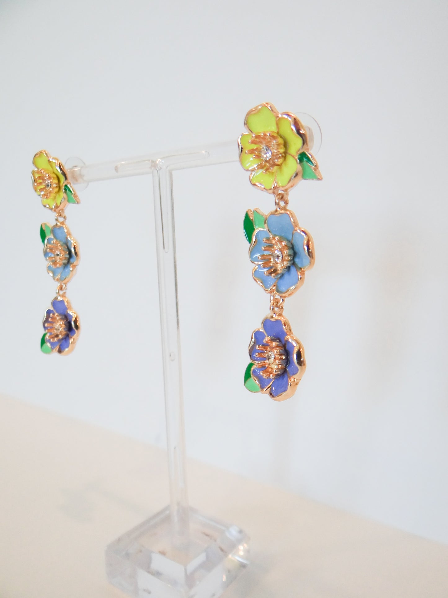 Buttercup Blooms Enamel Earrings