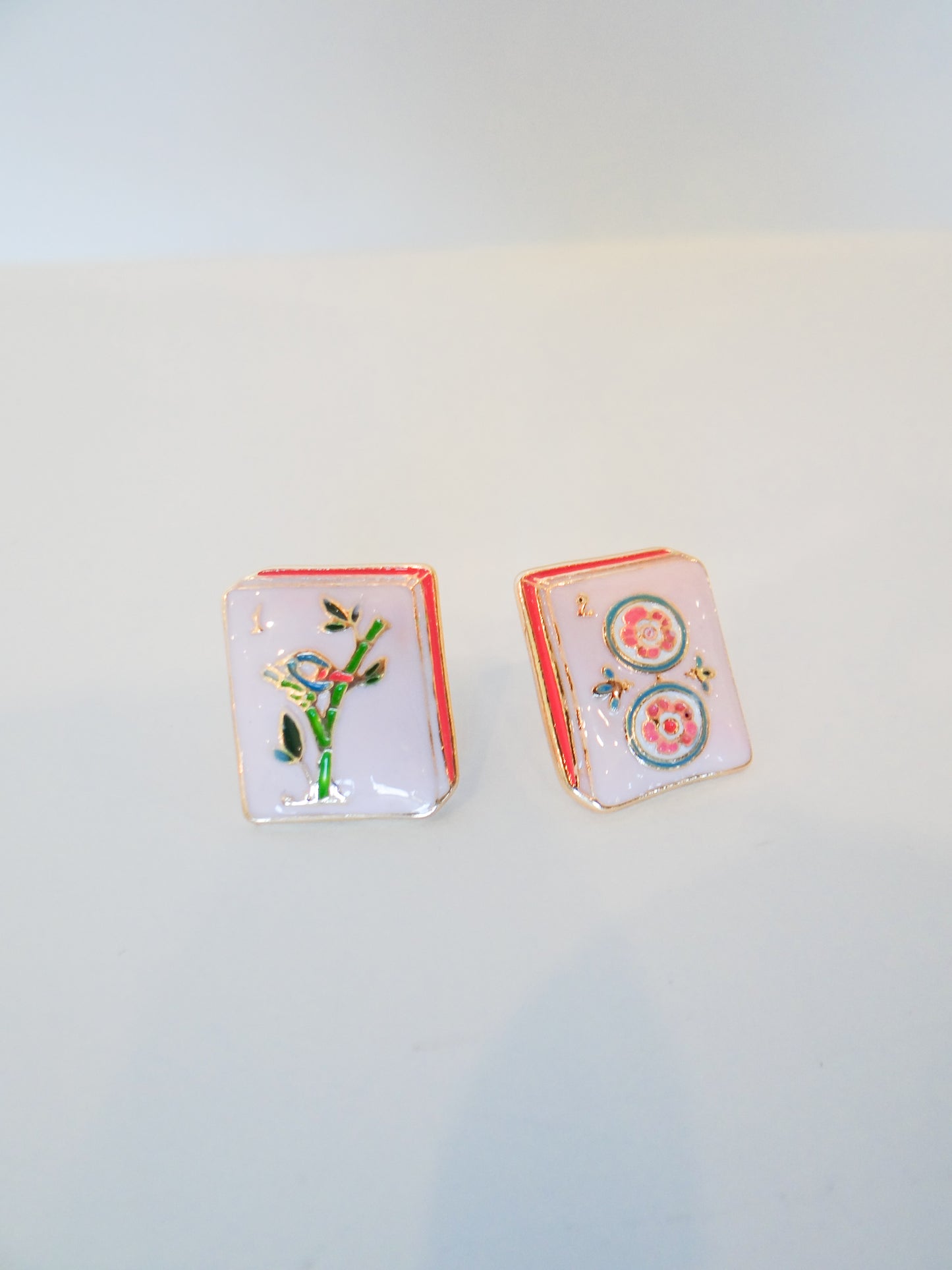 Mahjong Tile Stud Earrings