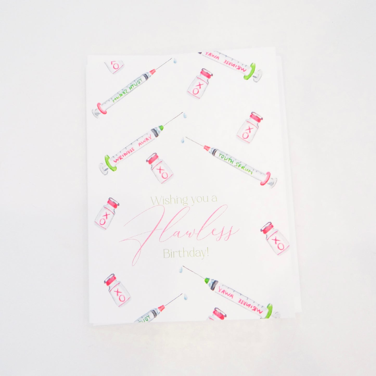 Botox Needles Birthday Card