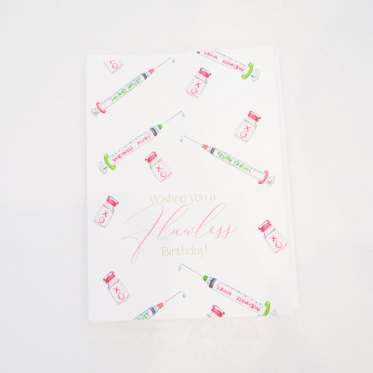 Botox Needles Birthday Card