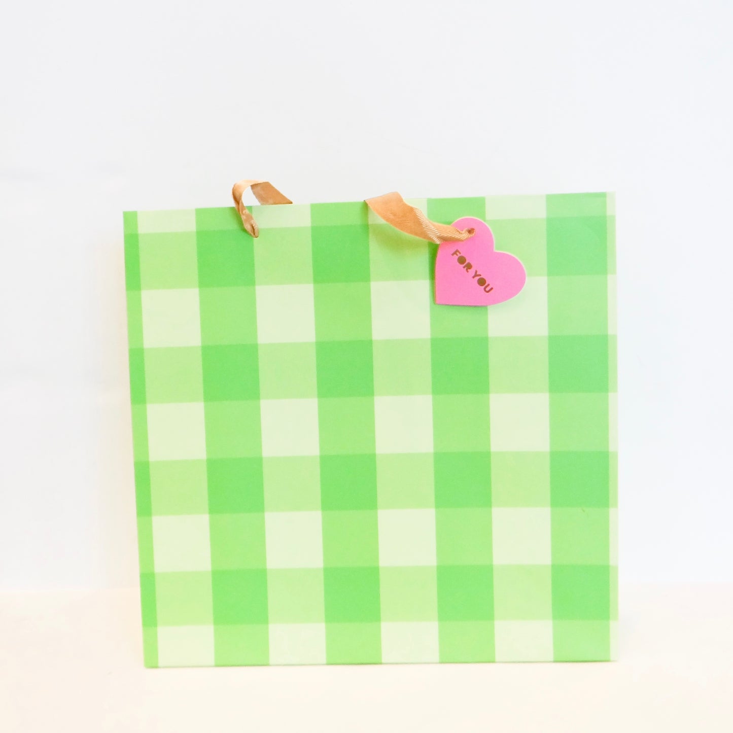 Large Gingham Gift Bag
