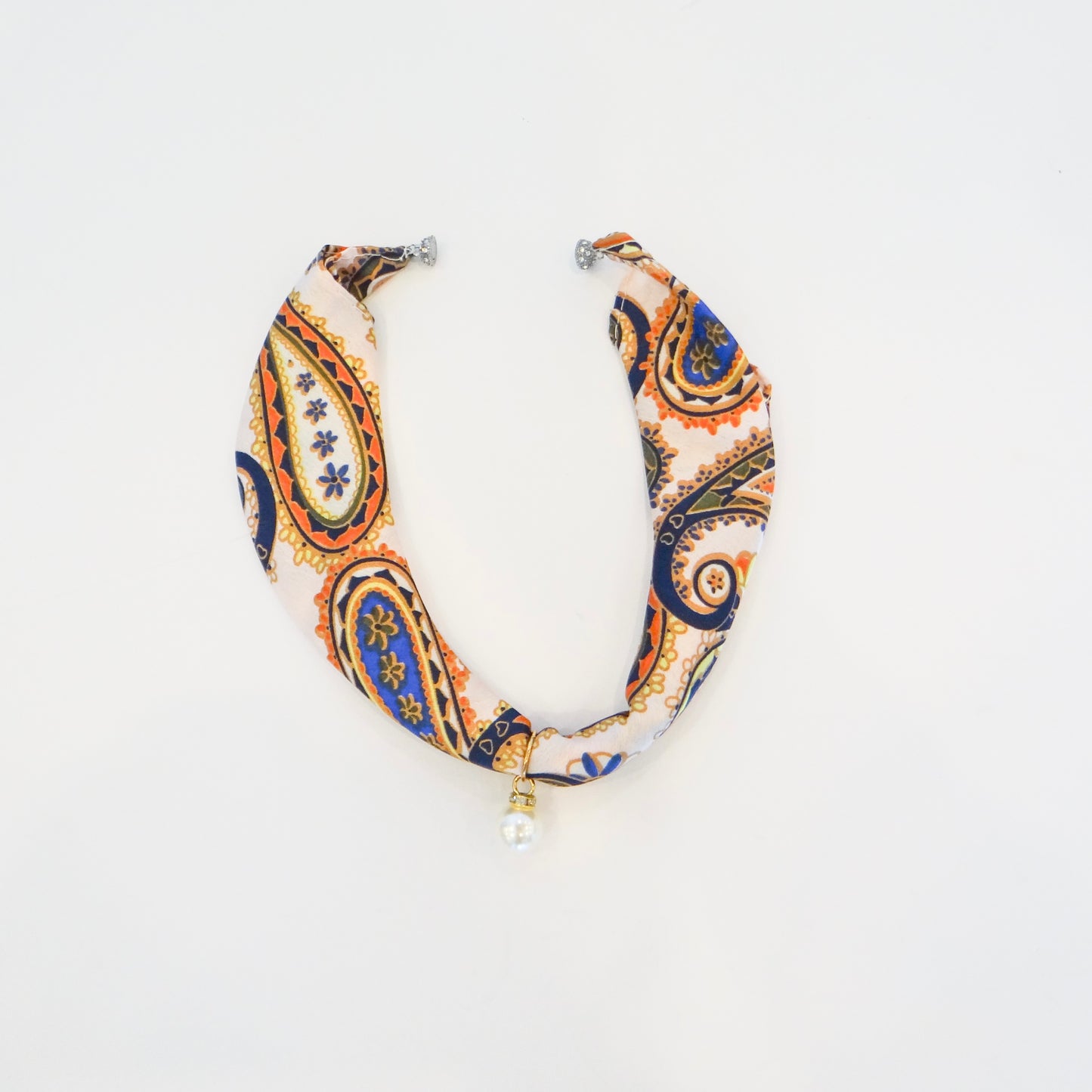 Pearl Drop Scarf Necklace