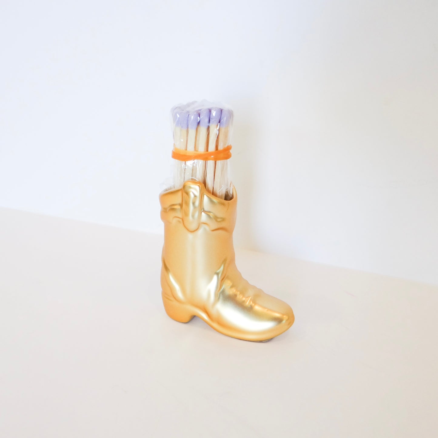 Gold Metallic Boot Match Set