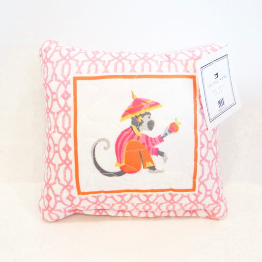 Monkey Quilted Pillow
