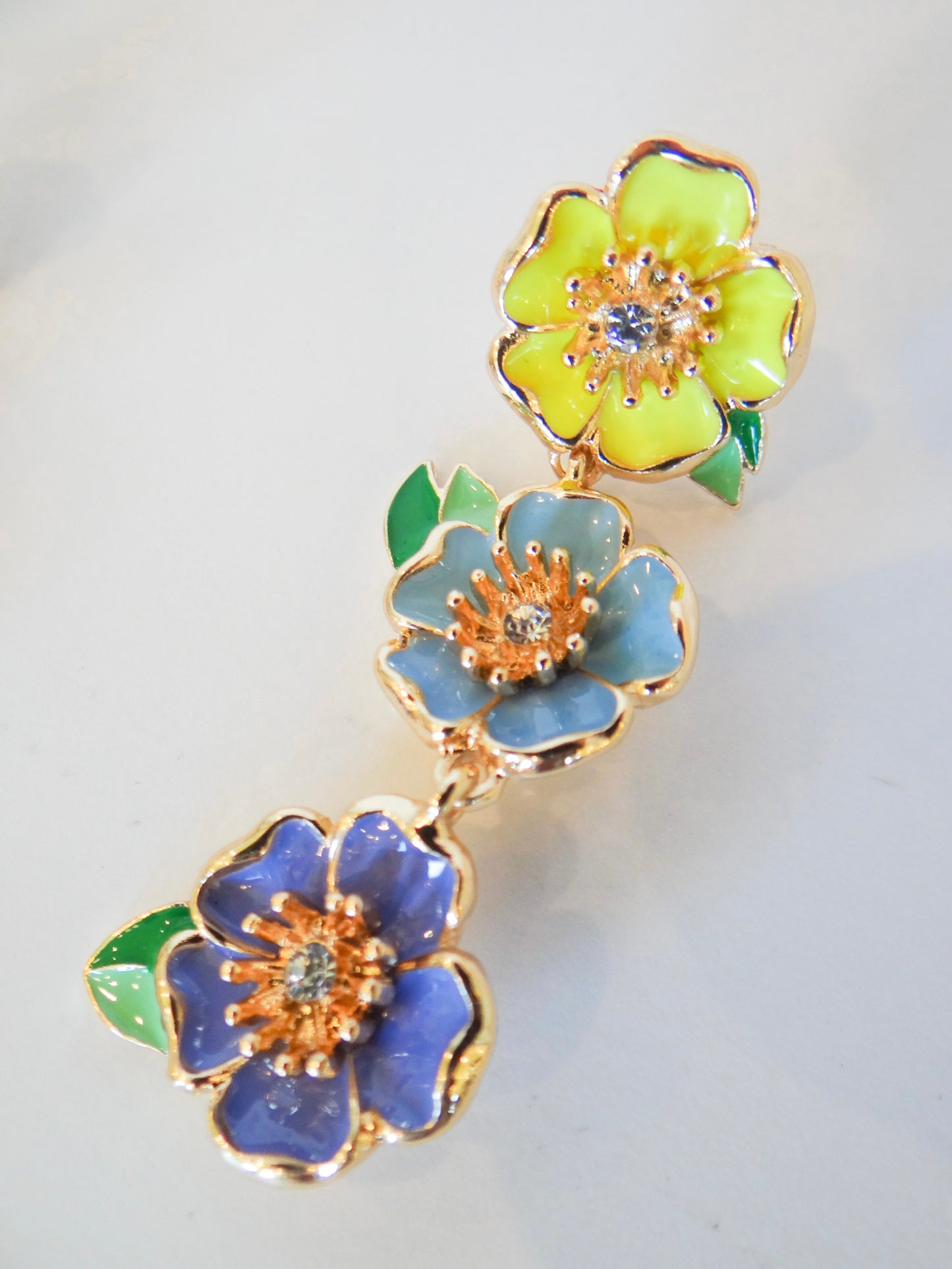 Buttercup Blooms Enamel Earrings