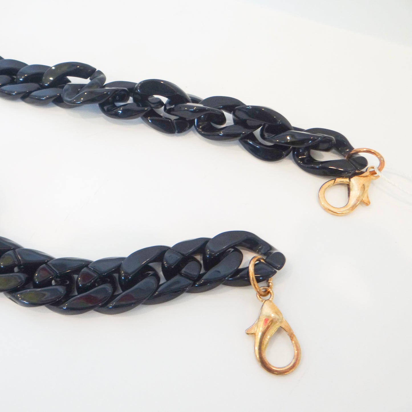 Black Chunky Chain Purse Strap