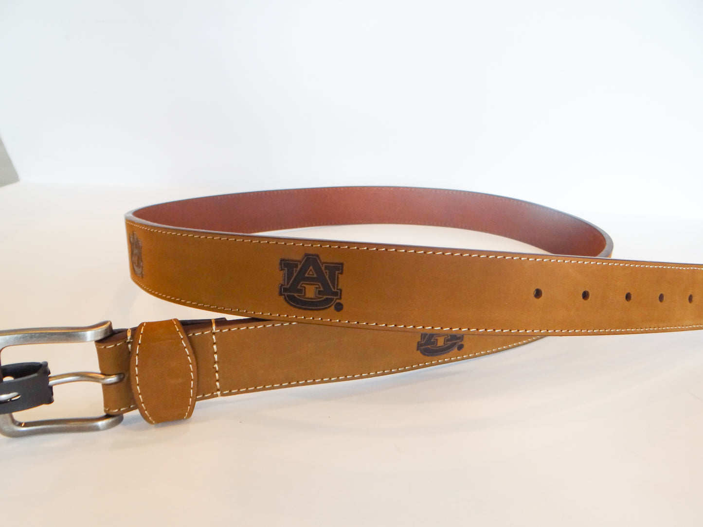Auburn Leather Embossed Belt