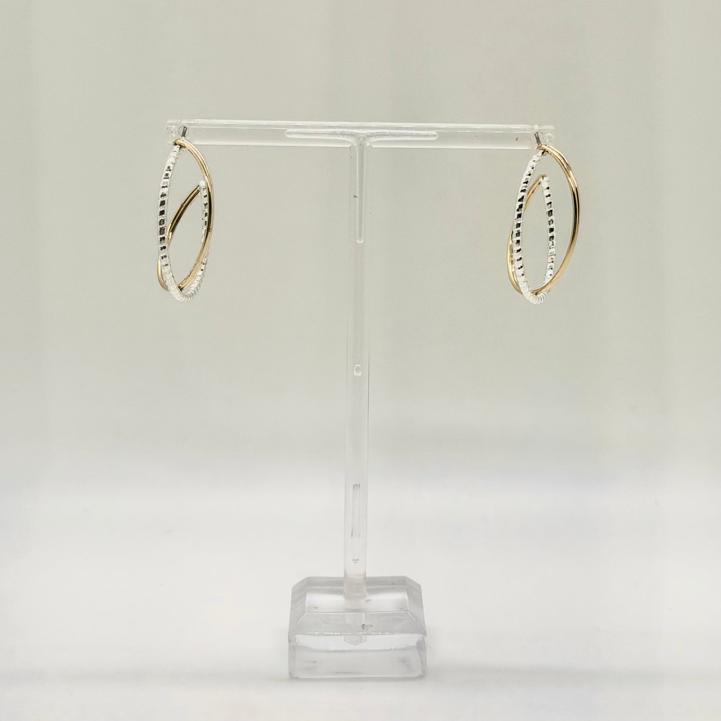 Multi Metal Twist Hoops