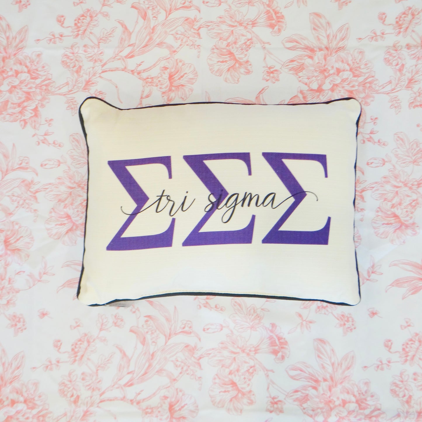Sorority Letter Overlap Pillow