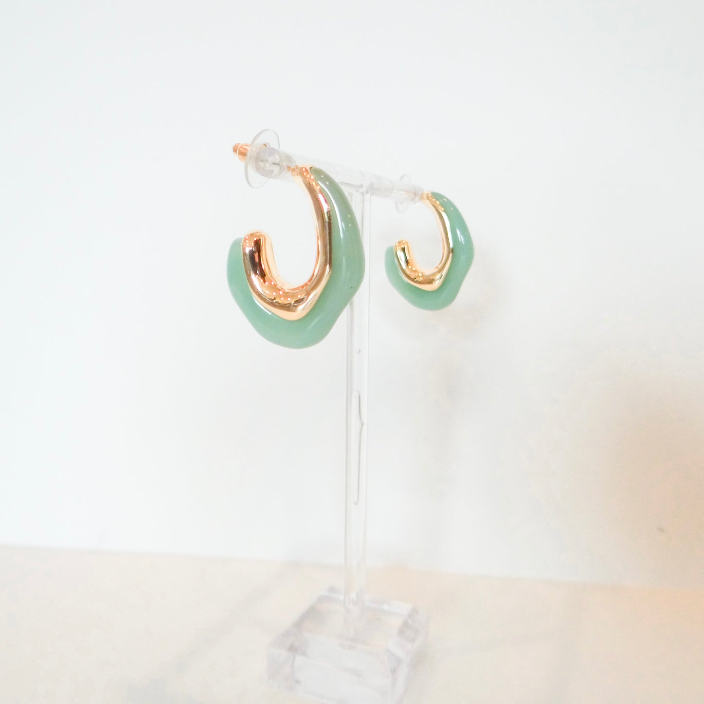 Marbled Hoop Earrings