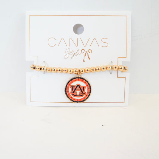 Auburn Tigers Disk Bracelet