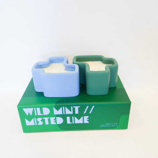 Wild Mint & Misted Lime Boxed Candle Set