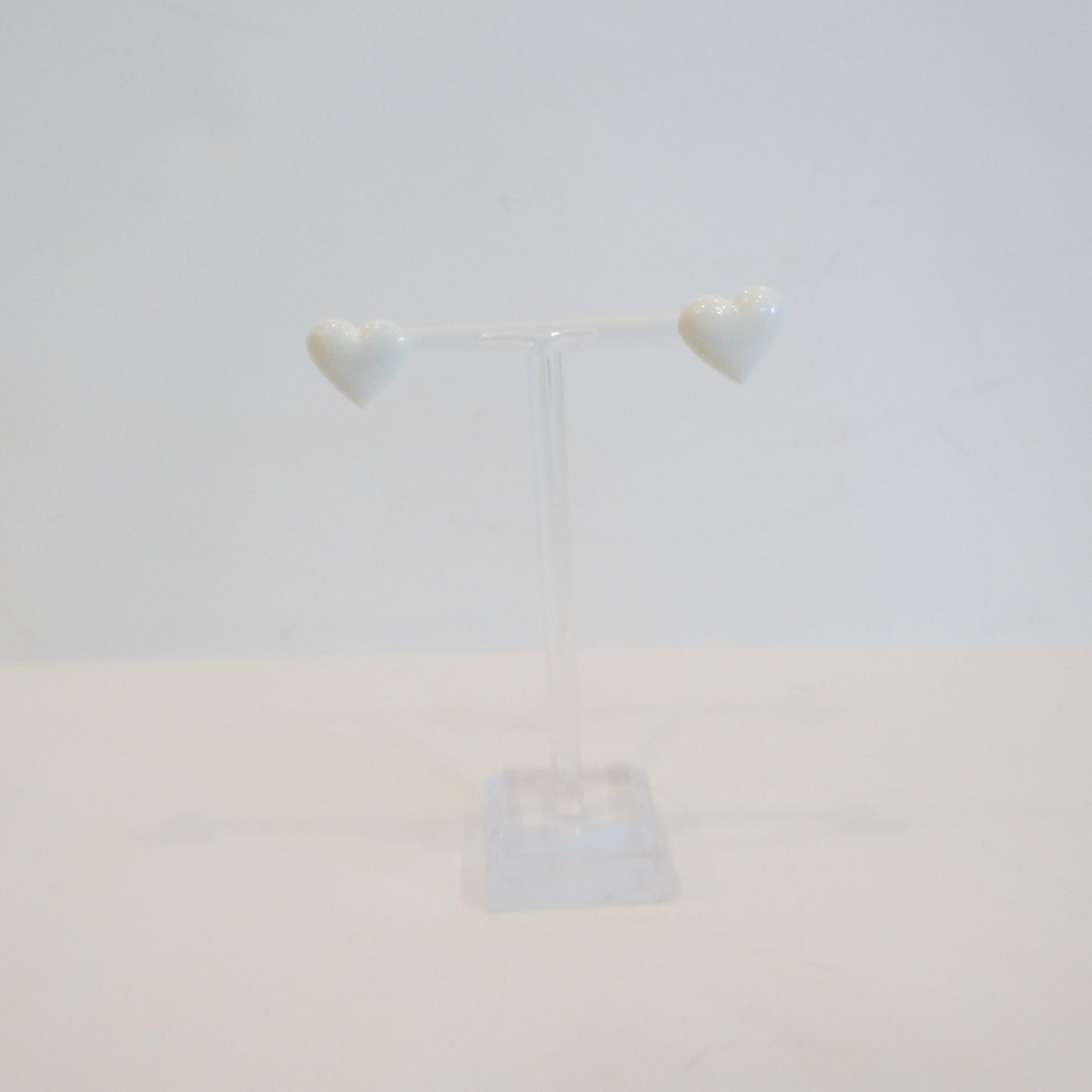 White Heart Studs