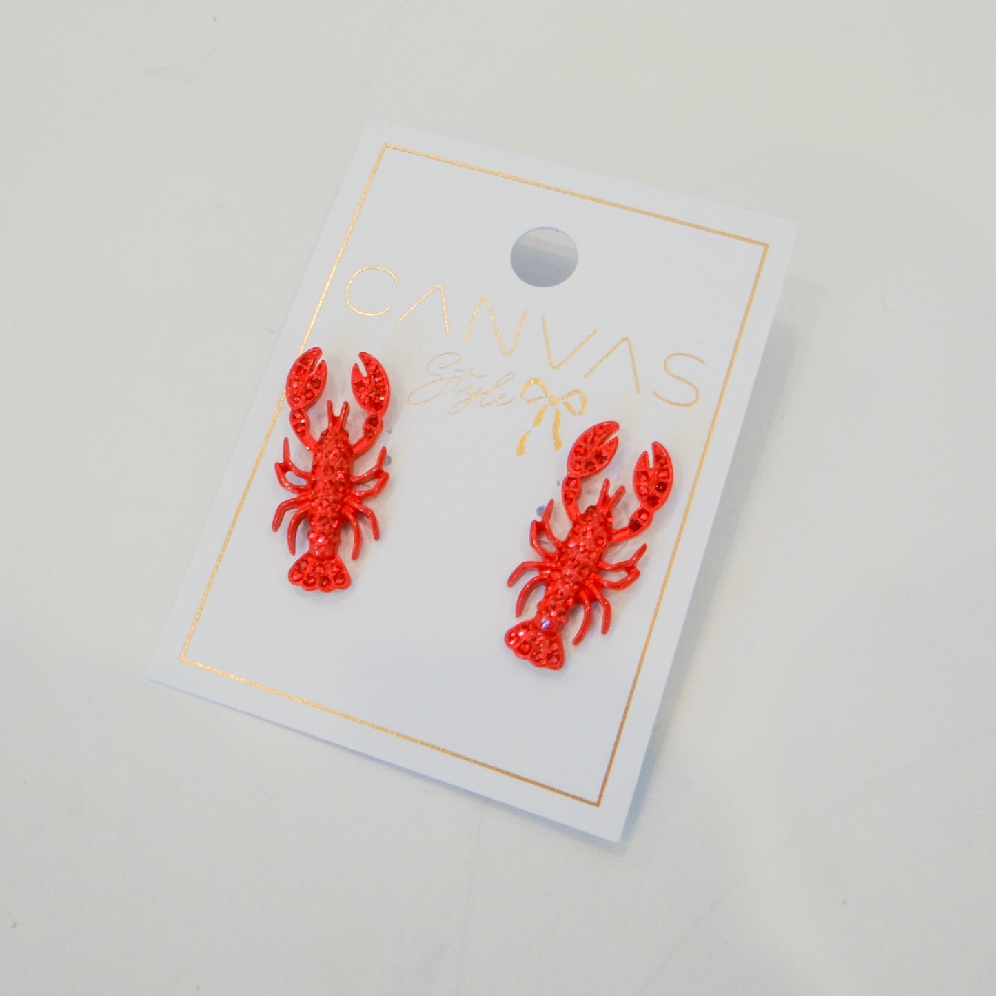 Rhinestone Lobster Studs