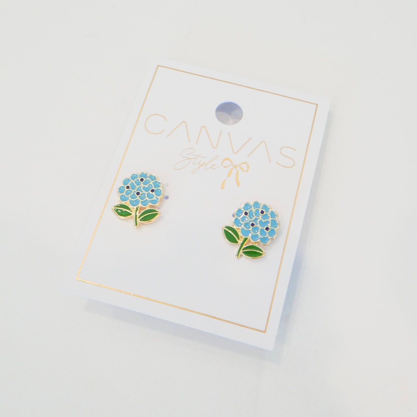 Blue Hydrangea Studs