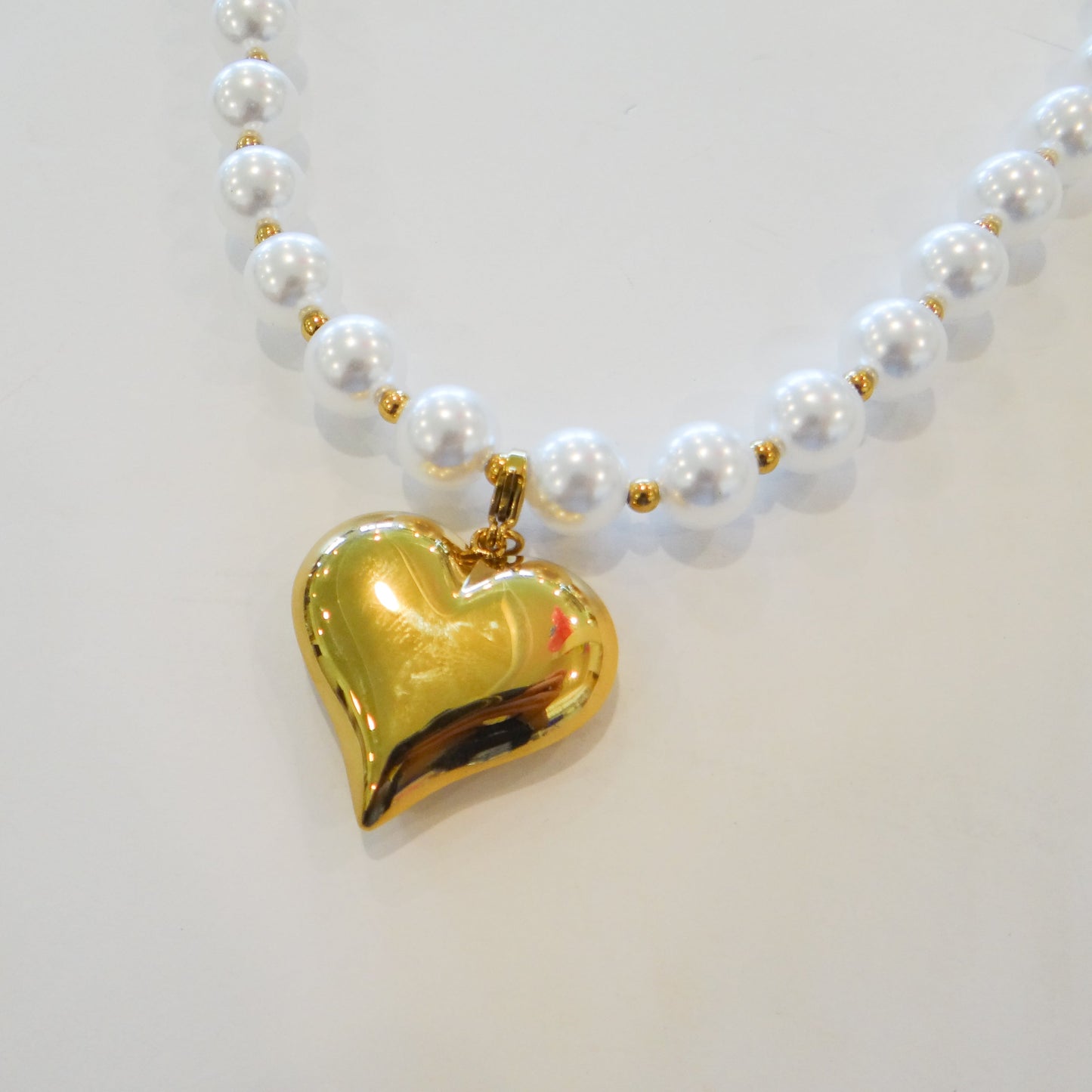 Wrap Around Pearl Heart Necklace