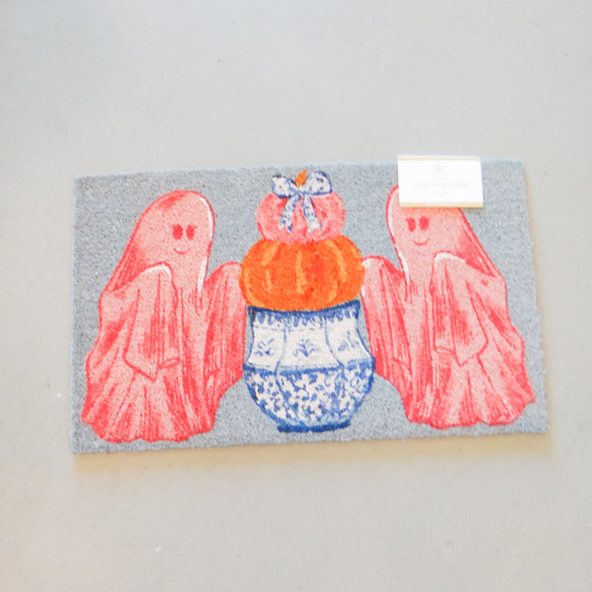 Friendly Ghost Coir Doormat