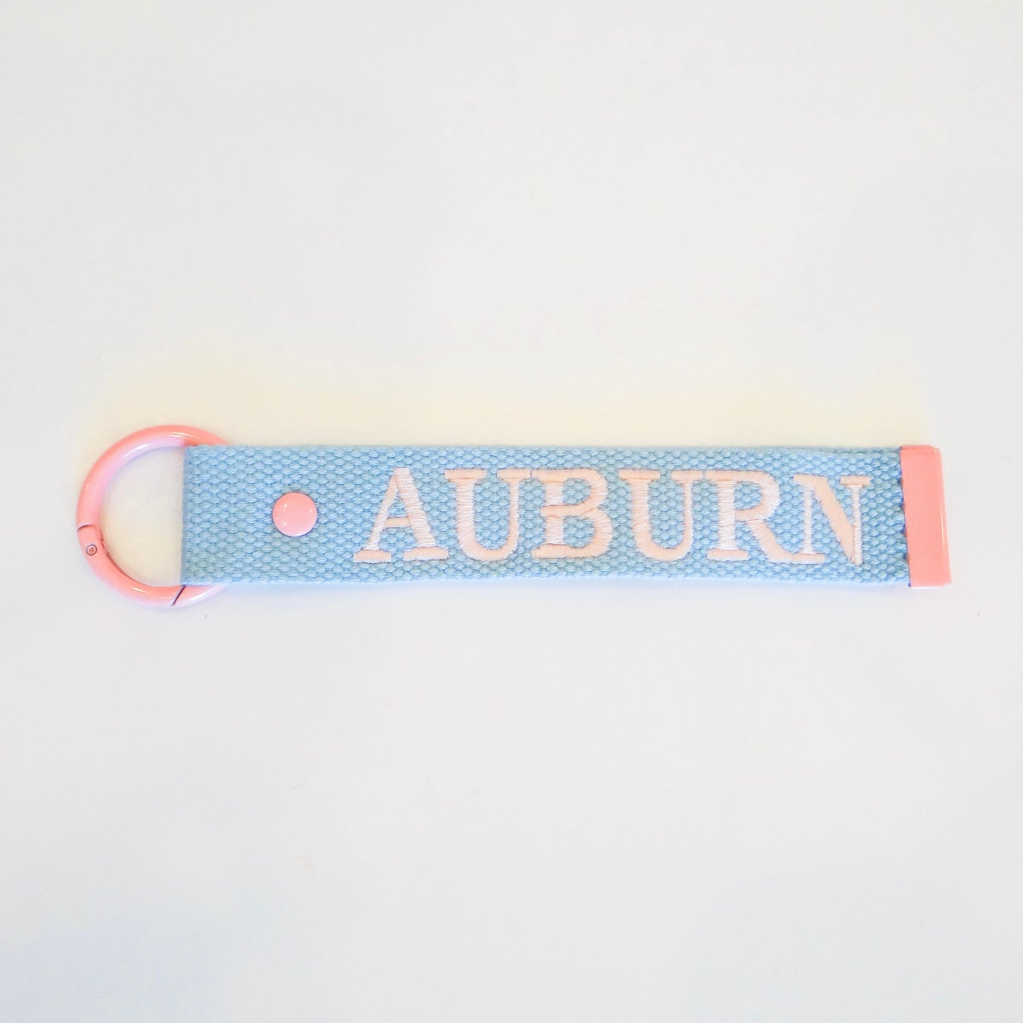 Woven Auburn Keychain