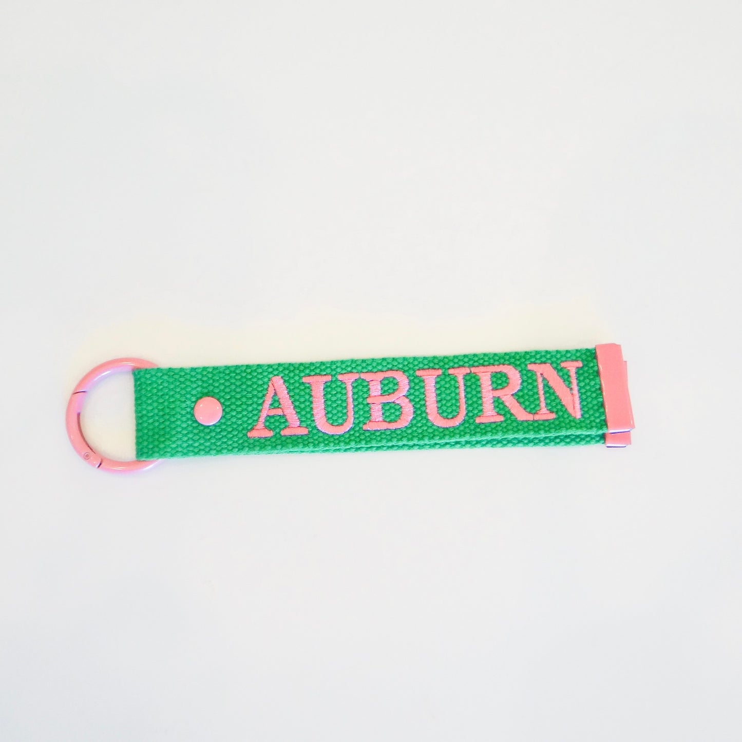 Woven Auburn Keychain