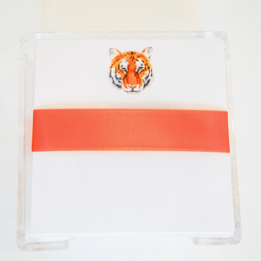 Tiger Face Square Desk Set