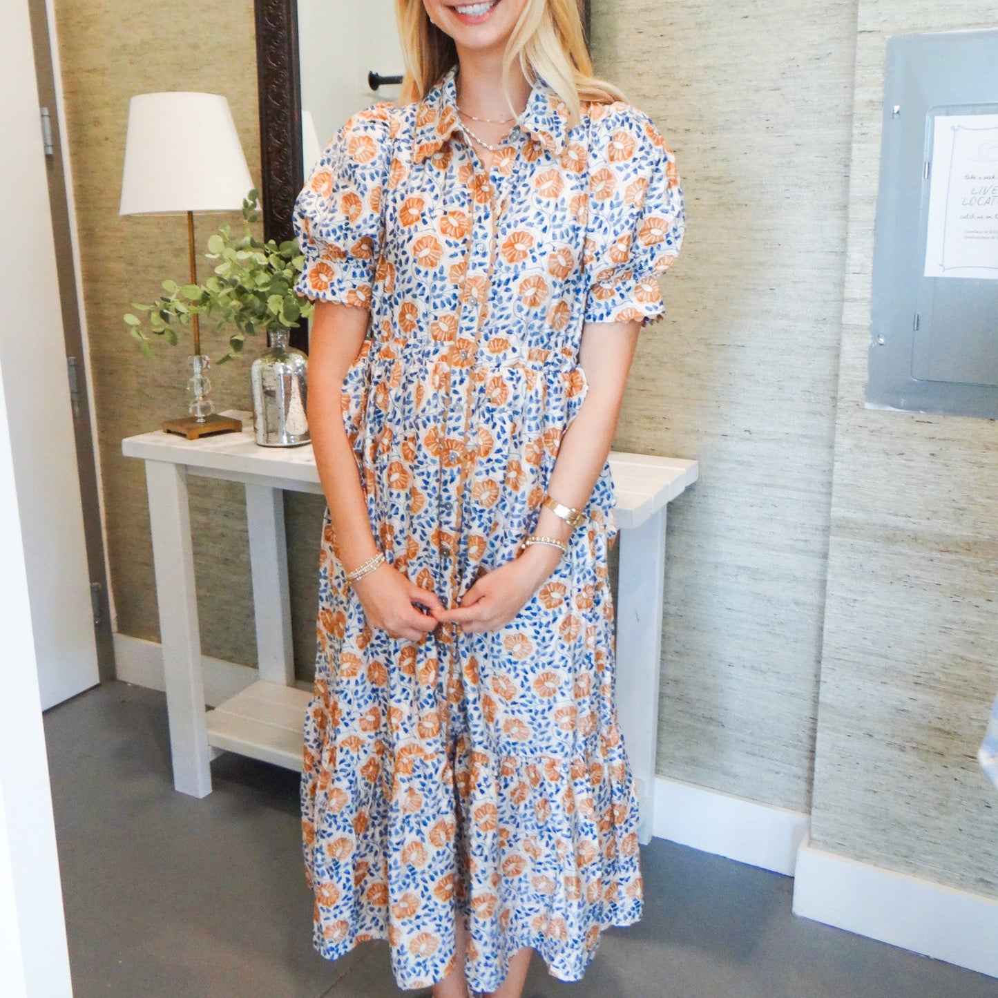 Floral Camel Dress