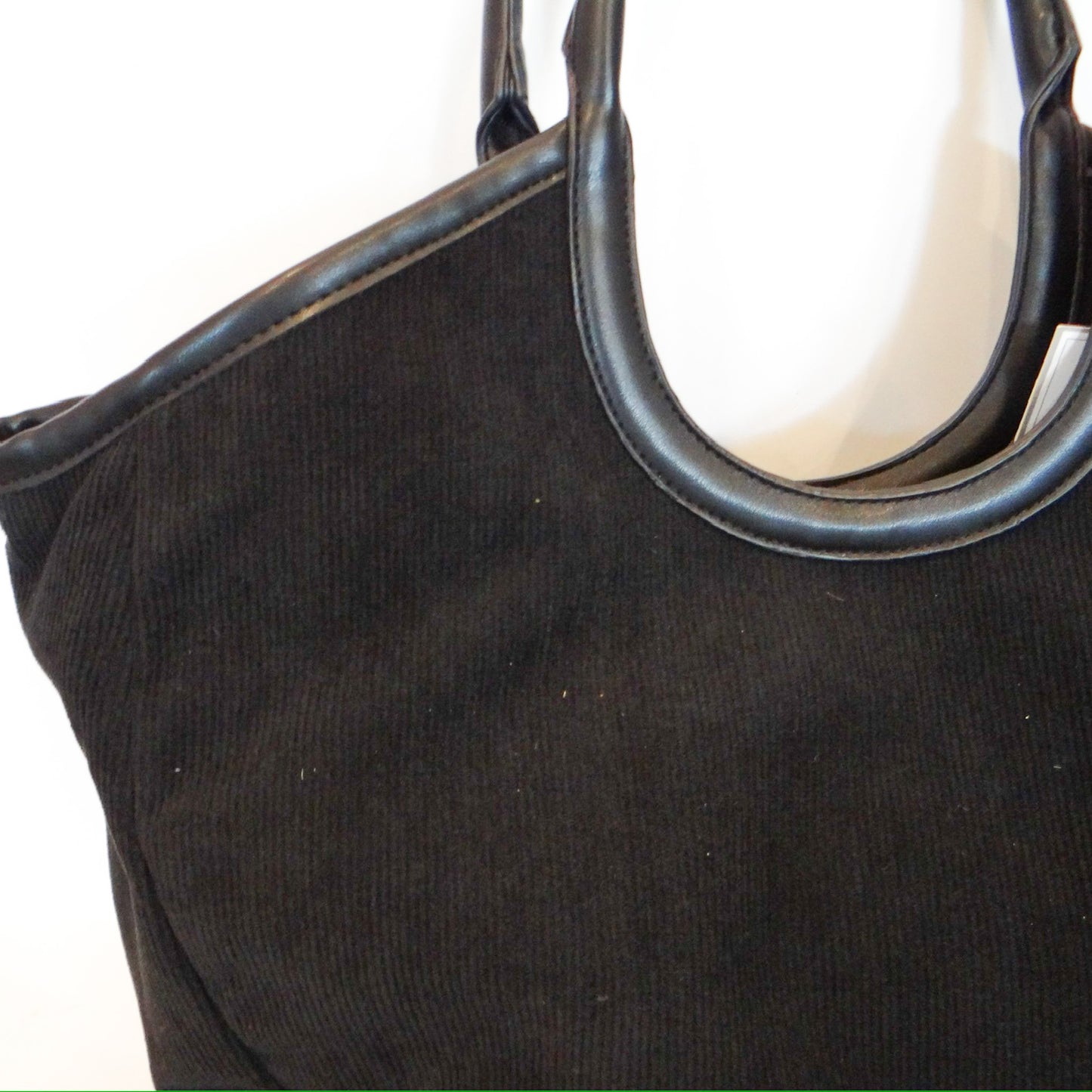 Black Corduroy Tote
