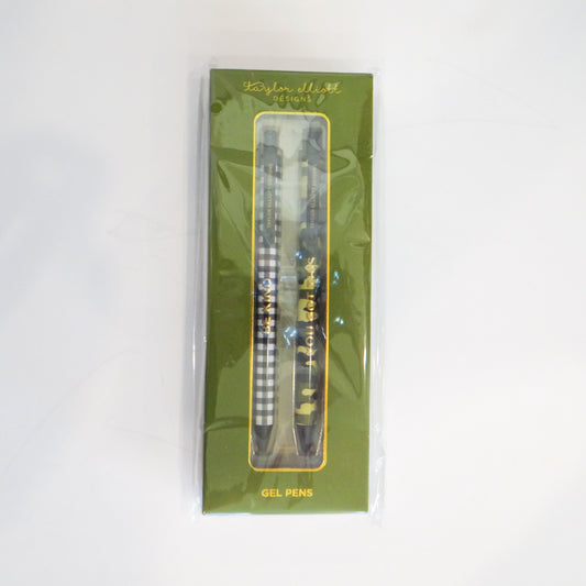 Camo and Gingham Gel Pen Set