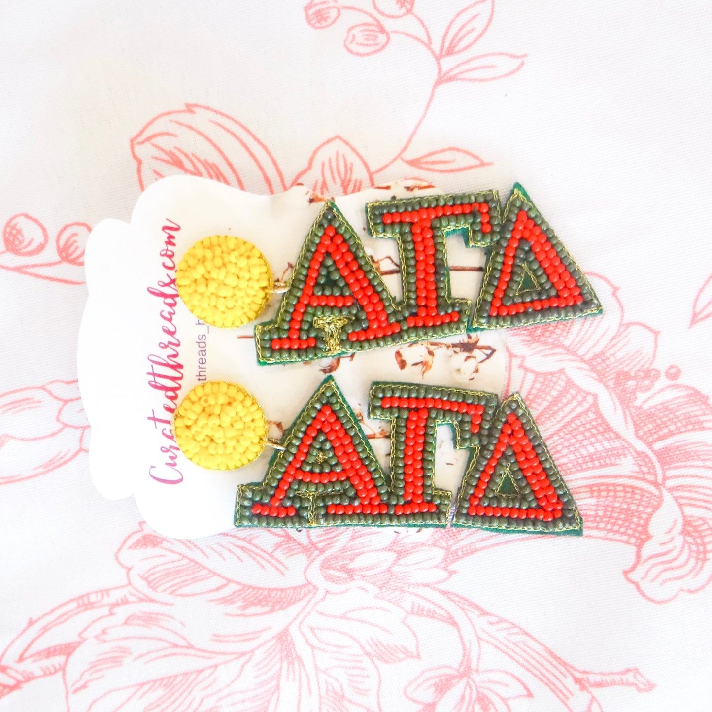 Beaded Sisterhood Sorority Earrings