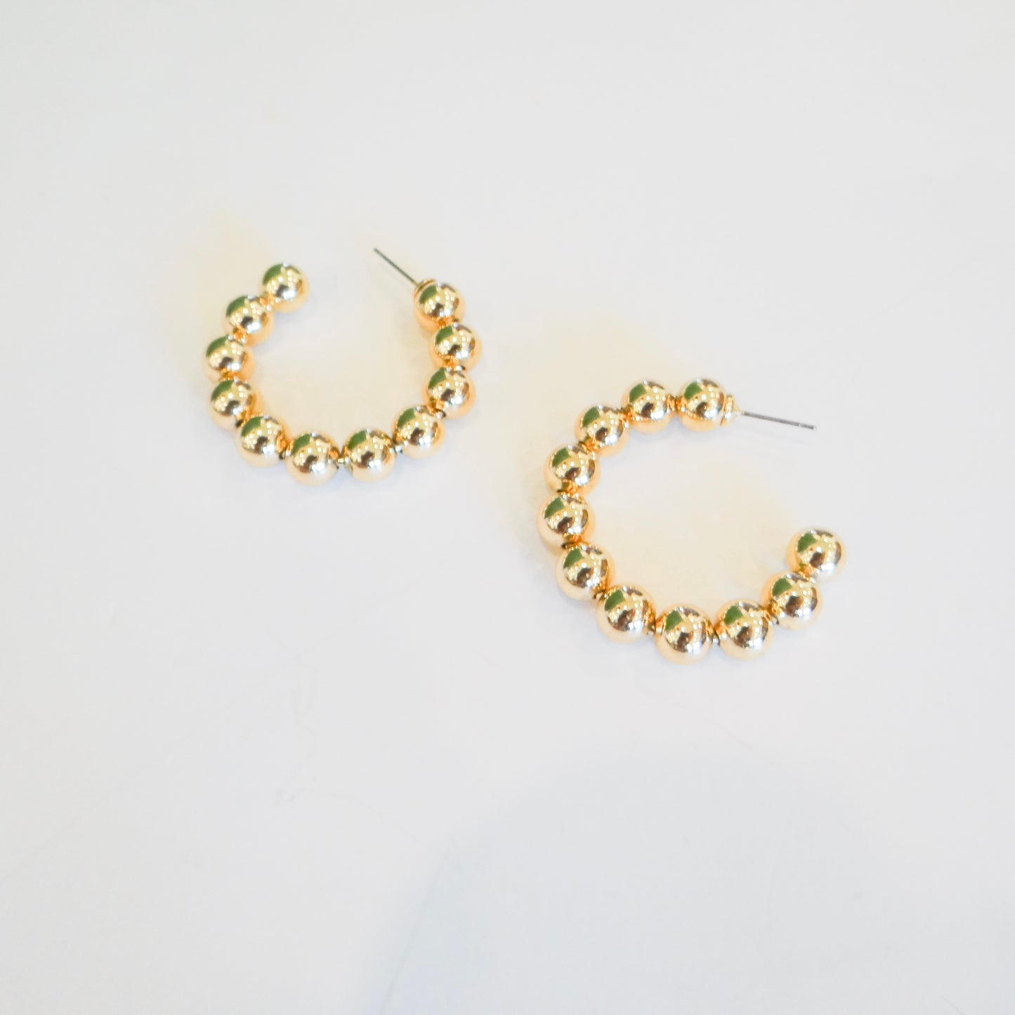 Jasper Bead Hoop Earrings