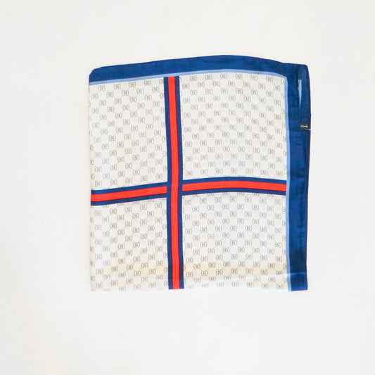 Navy Multi Printed Scarf