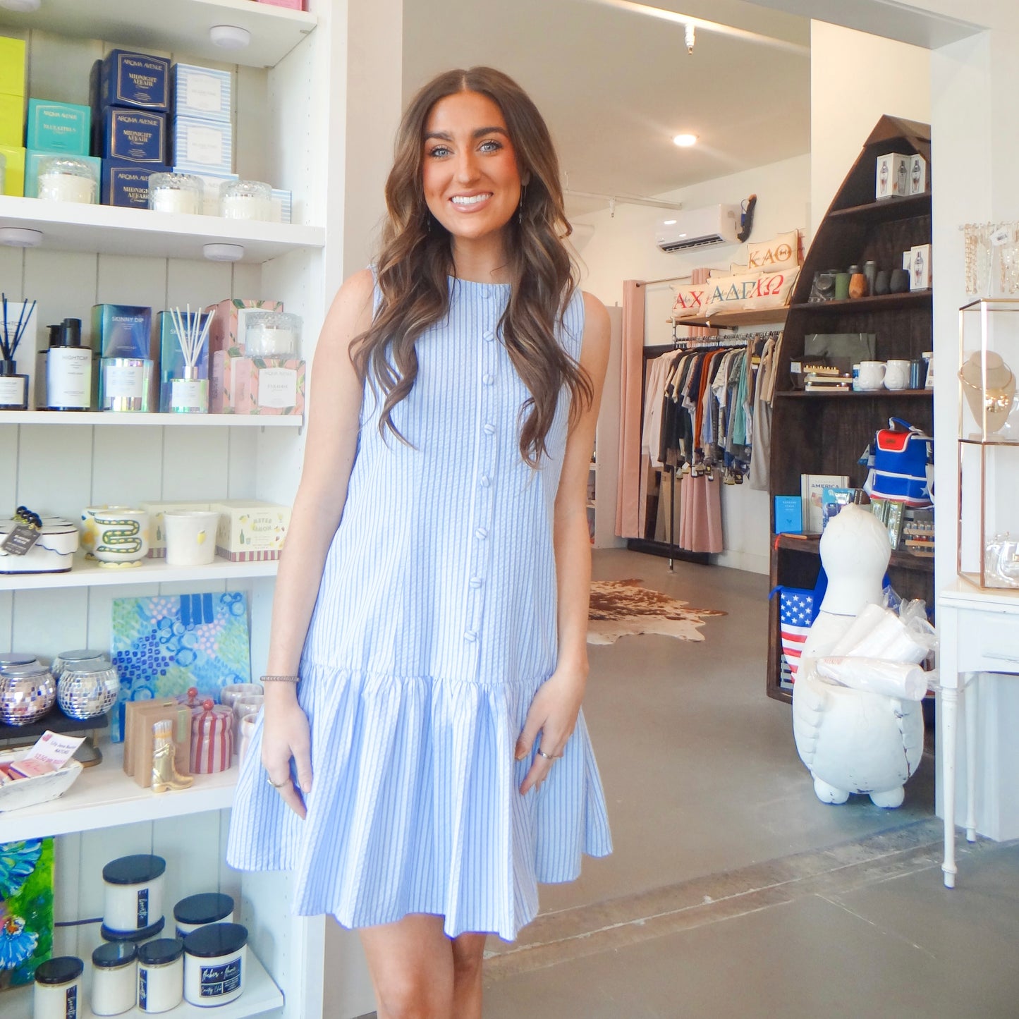 Sugar Stripe Ruffle Dress